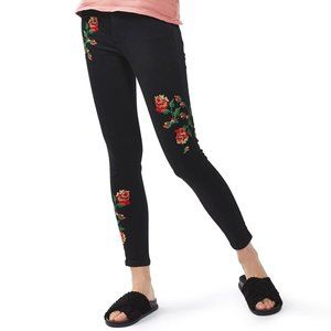 Topshop Jamie High Waist Ankle Grazer Pixel Rose